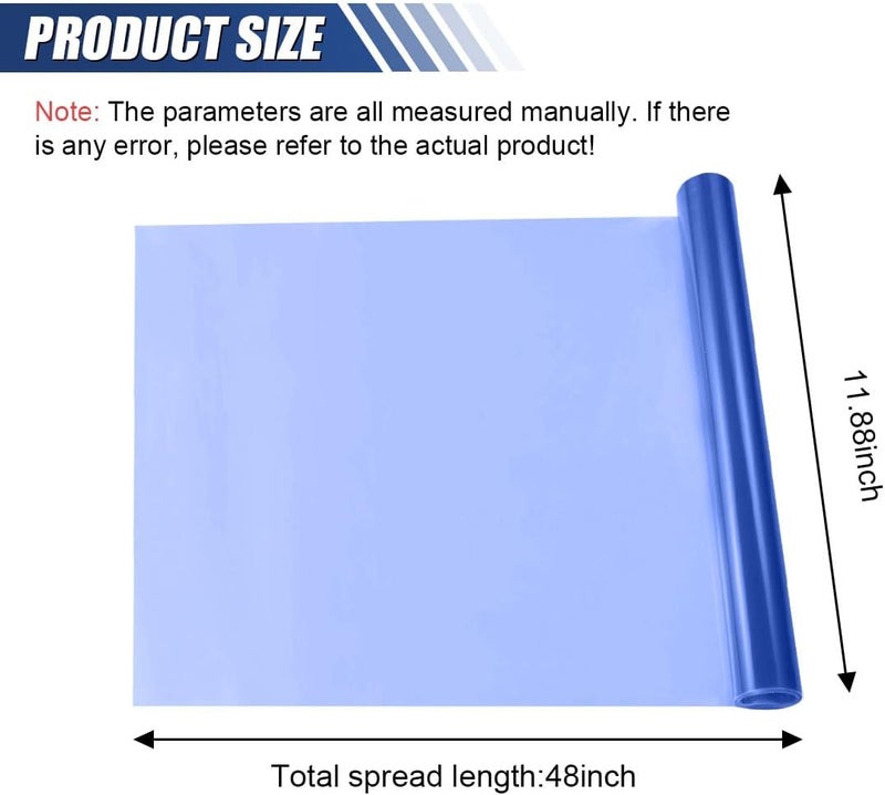 ZIMISI 11.88×48 Inches Car Headlight Tint Film, Self Adhesive Vinyl Wrap Protector Film, Cuttable Car Tint Sticker, Auto Modification Cover for Headlight, Taillight, Fog & Brake Light (Light Blue) - Image 2